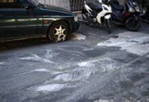 Κυψέλη: Διαρροή υγρού τσιμέντου – Διακοπή της κυκλοφορίας